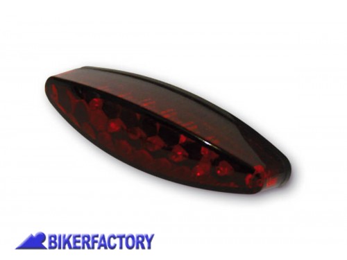 BikerFactory Faro posteriore a LED modello LITTLE NUMBER 1 colore ROSSO con luce targa Prodotto generico non specifico per questo modello di moto PW 00 255 142 1027126