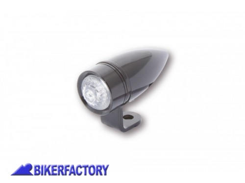 BikerFactory Faro posteriore a LED modello MONO BULLET SHORT colore nero Prodotto generico non specifico per questo modello di moto PW 00 255 015012 1041134