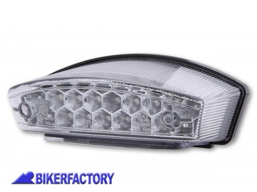 BikerFactory Faro posteriore a LED modello MONSTER vetro trasparente Prodotto generico non specifico per questo modello di moto PW 00 255 825 1045454