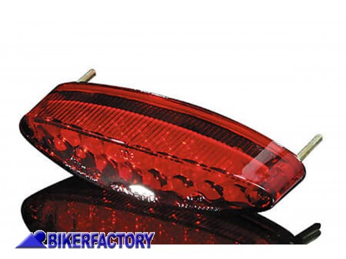 BikerFactory Faro posteriore a LED modello NUMBER 1 con vetro ROSSO Prodotto generico non specifico per questo modello di moto PW 00 255 978 1047463