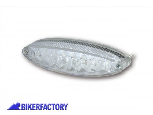 BikerFactory Faro posteriore a LED modello NUMBER 1 con vetro TRASPARENTE Prodotto generico non specifico per questo modello di moto PW 00 255 977 1047467