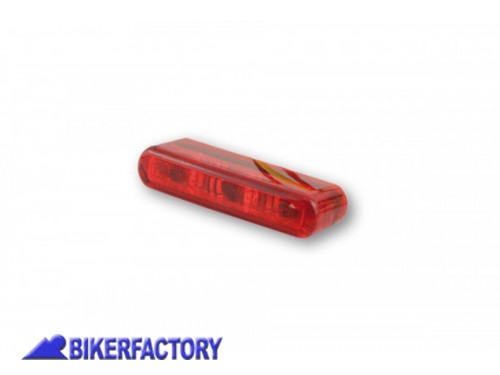BikerFactory Faro posteriore a LED modello SHORTY 2 vetro rosso Prodotto generico non specifico per questo modello di moto PW 00 255 074 1041159