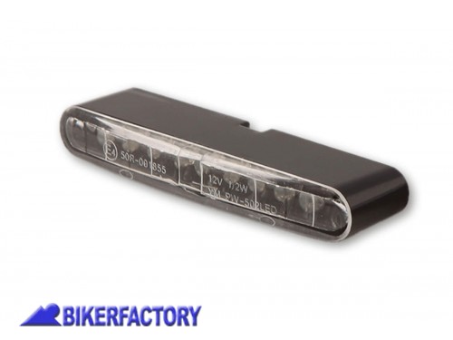 BikerFactory Faro posteriore a LED modello STRIPE vetro trasparente Prodotto generico non specifico per questo modello di moto PW 00 255 025 1027161