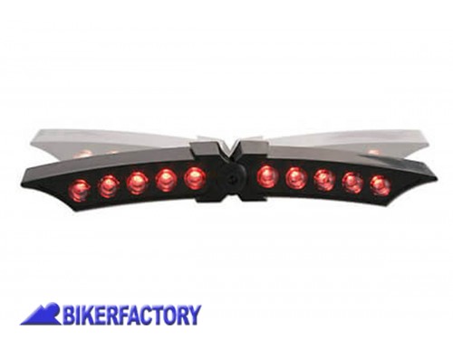BikerFactory Faro posteriore a LED modello X WING colore NERO Prodotto generico non specifico per questo modello di moto PW 00 255 680 1027172