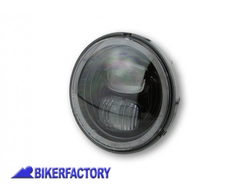 BikerFactory Inserto faro a LED anteriore HIGHSIDER TYP 7 %C3%9814 6 cm colore nero Prodotto generico non specifico per questo modello di moto PW 00 226 021 1038225