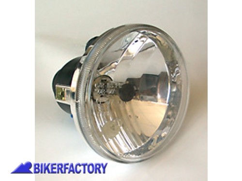 BikerFactory Inserto per faro rotondo %C3%98 120 mm con vetro trasparente liscio lampada HS1 Prodotto generico non specifico per questo modello di moto PW 00 226 095 1031013
