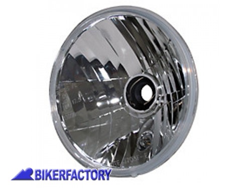 BikerFactory Inserto per faro rotondo %C3%98 178 mm con vetro trasparente lampada H4 riflettore prismatico Prodotto generico non specifico per questo modello di moto PW 00 226 178 1031030
