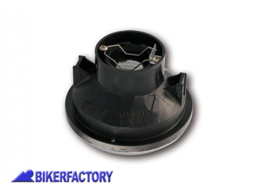 BikerFactory Inserto per faro rotondo %C3%98 90 mm con vetro trasparente liscio lampada H7 Prodotto generico non specifico per questo modello di moto PW 00 226 091 1031009