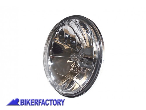 BikerFactory Inserto per faro rotondo abbagliante %C3%98 114 mm con vetro trasparente liscio lampada H3 Prodotto generico non specifico per questo modello di moto PW 00 226 120 1031016