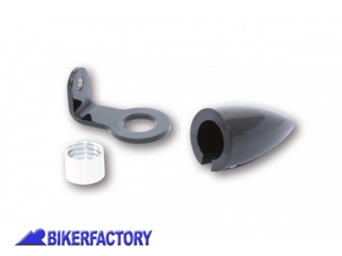 BikerFactory Rivestimento in alluminio per faro posteriore a LED modello MONO colore nero Prodotto generico non specifico per questo modello di moto PW 00 255 012 1041156