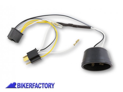BikerFactory Set cavi per faro rotondo %C3%98 90 mm lampada H4 H7 PW 00 226 091K 1031010