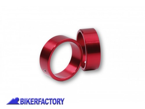 BikerFactory Coppia anelli HIGHSIDER per contrappesi fine manubrio colore rosso PW 00 161 0732 1040557