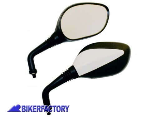 BikerFactory Coppia specchietti retrovisori BASIC mod specchietto universale nero Prodotto generico non specifico per questo modello di moto PW 00 301 774 1040955