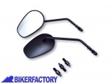 BikerFactory Coppia specchietti retrovisori Dx Sx mod HD STYLE nero Prodotto generico non specifico per questo modello di moto PW 00 301 035 1027382