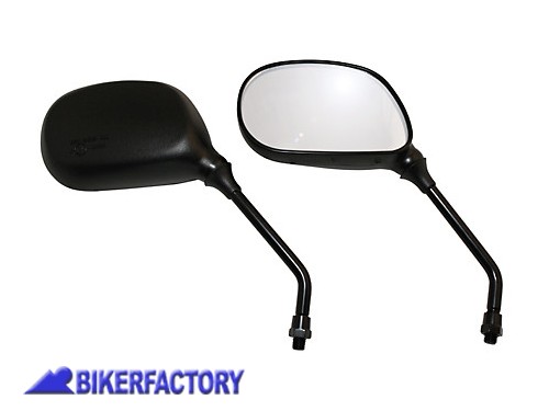 BikerFactory Coppia specchietti retrovisori universali Dx Sx mod JOKER nero Prodotto generico non specifico per questo modello di moto PW 00 301 384 1028300