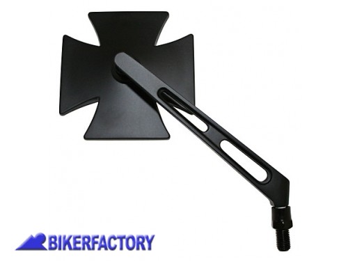 BikerFactory Specchietto retrovisore destro mod GOTHIC nero Prodotto generico non specifico per questo modello di moto PW 00 302 248 1027835