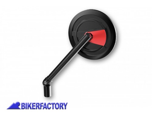 BikerFactory Specchietto retrovisore mod ENTERPRISE EP1 nero rosso lato sinistro destro Prodotto generico non specifico per questo modello di moto PW 00 301 5222 1040902