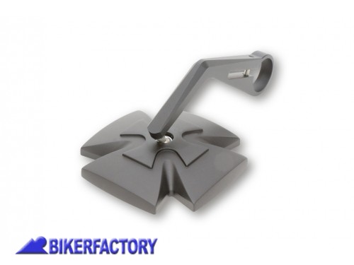 BikerFactory Specchietto retrovisore mod IRON CROSS nero Prodotto generico non specifico per questo modello di moto PW 00 301 112 1027823