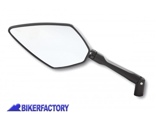 BikerFactory Specchietto retrovisore mod ORLANDO lato sinistro destro nero anodizzato Prodotto generico non specifico per questo modello di moto PW 00 301 062 1039841