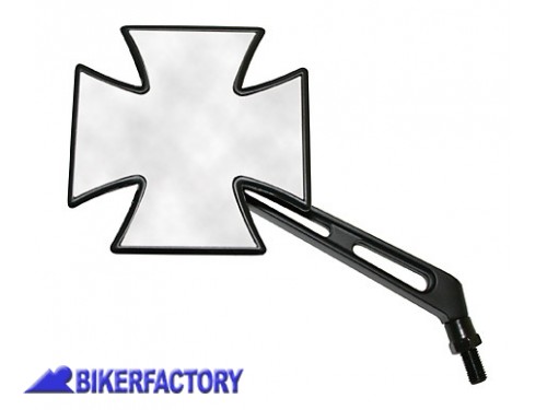 BikerFactory Specchietto retrovisore sinistro mod GOTHIC nero Prodotto generico non specifico per questo modello di moto PW 00 301 248 1027833