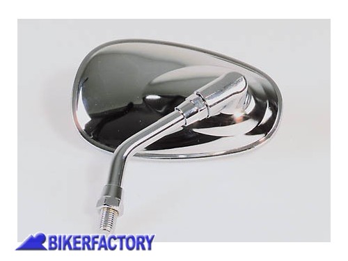 BikerFactory Specchietto retrovisore universale mod MINI cromato lato sinistro destro Prodotto generico non specifico per questo modello di moto PW 00 301 327 1028392