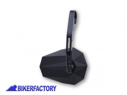 BikerFactory Specchietto retrovisore universale mod STEALTH X6 nero aggancio manubrio PW 00 301 455 1039845