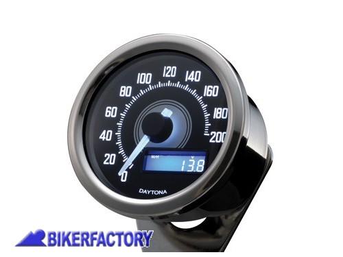 BikerFactory Contachilometri digitale DAYTONA mod Velona 200 km h cromato lucido Prodotto generico non specifico per modello di moto PW 00 361 512 1027862