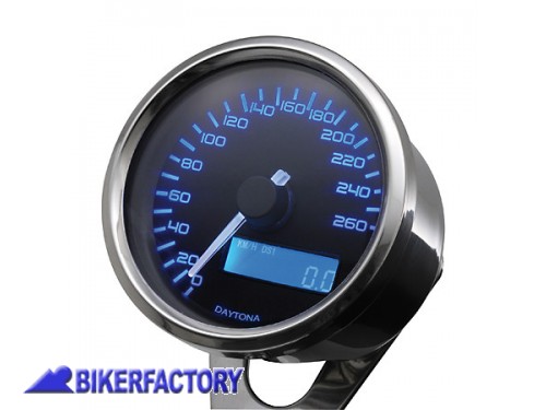 BikerFactory Contachilometri digitale DAYTONA mod Velona 260 km h cromato lucido Prodotto generico non specifico per modello di moto PW 00 361 510 1027856