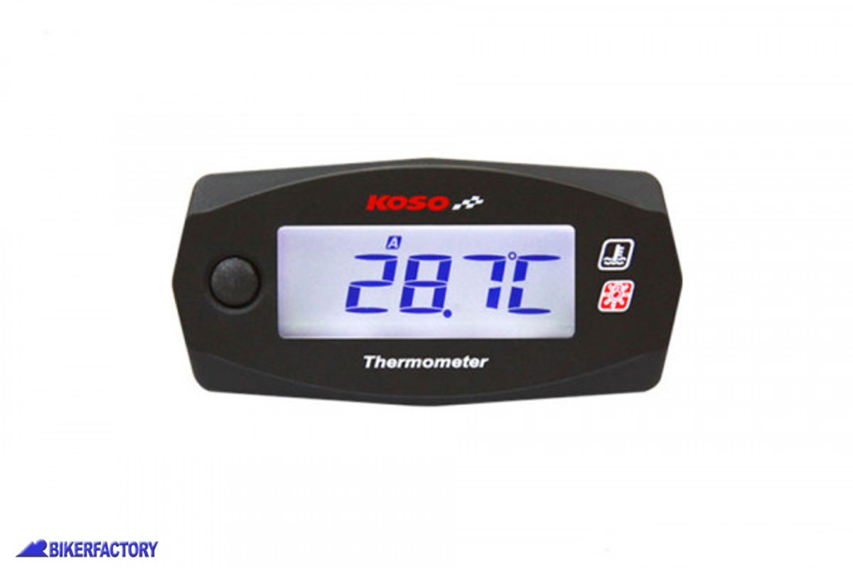 EBTOOLS Termometro digitale per moto da 12 V Termometro digitale per misuratore di temperatura per scooter da corsa universale per CBR250RR CB400 CBR600RR CBR1000RR per R1 R6 MT-07 MT-09 Rosso 