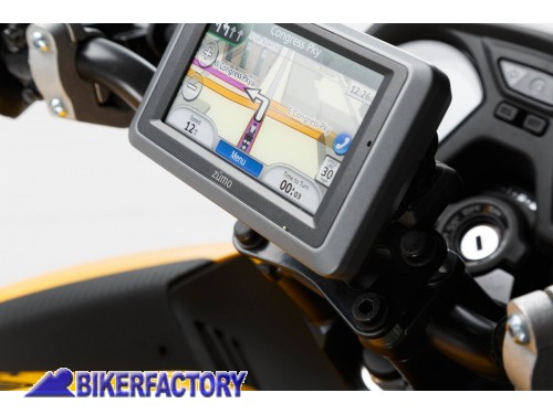 BikerFactory Supporto SW Motech base manubrio porta GPS con sgancio aggancio rapido QUICK LOCK cod GPS 00 646 10200 B GPS 00 646 10200 B 1012427