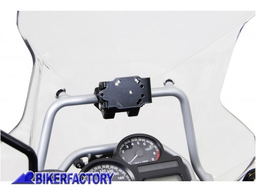 BikerFactory Supporto SW Motech per GPS aggancio staffa cupolino originale x BMW R 1200 GS Adventure GPS 07 637 10000 B 1000452