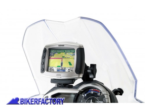 BikerFactory Supporto SW Motech per GPS per fissaggio su agganci cupolino specifico per TRIUMPH Tiger 800 XC XCx XCa XR XRx XRT GPS 11 823 10001 B 1024134