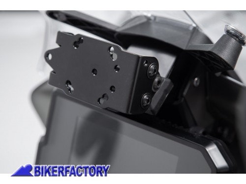 BikerFactory Supporto SW Motech porta GPS con QUICK LOCK specifico per KTM 790 Adventure R e KTM 390 Adventure e HUSQVARNA Norden 901 GPS 04 521 10000 B 1041171